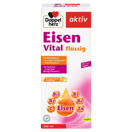 Abbildung der Produktverpackung Doppelherz aktiv Eisen Vital Frontansicht
